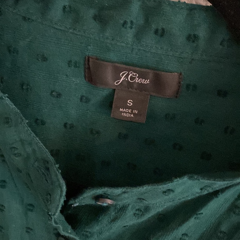J. Crew small green blouse